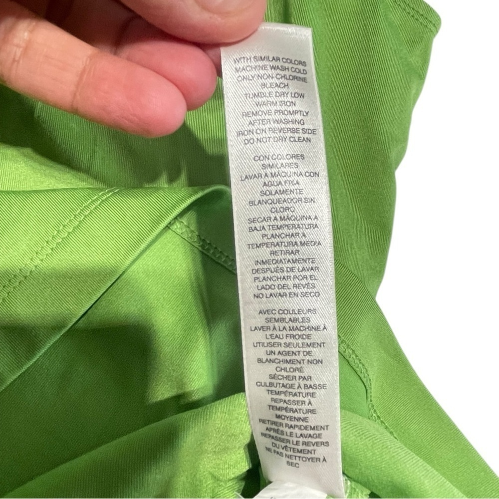 CHICOS Womens Knit Tank TOP Sleeveless Lime GREEN Size 2(L/ 12) - Picture 9 of 11
